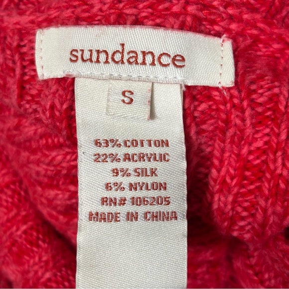 Sundance Toasty Dimensions Ribbed Turtleneck Sweater-Red-Women Size Small - Picture 4 of 5